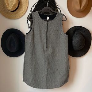 Gap black and white check mini dress